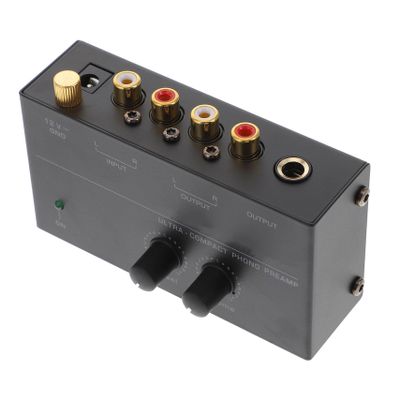 Uonlytech Turntable Preamplifier for Record Player Compact Phonograph Amplifier Stereo Inputs Outputs Low-Noise Design for Sound Quality Us Compatible Vinyl Turntables
