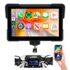 7'' Motorcycle Carplay Screen, Rimoody Wireless CarPlay Android Auto with Design Mount Waterproof Touchscreen Supports GPS Navigation/Bluetooth Transmission/EQ view 1