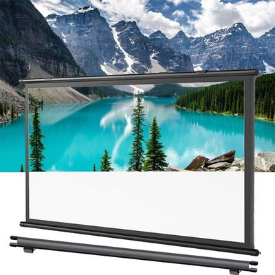 30" 40" 50" 60" 72" Home Theater Projector Screen Manual Pull Down, Outdoor Movie Screen, Wrinkle-Free Portable Projection Screen