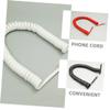 DOITOOL 12pcs Coiled Phone Wire for Landline Flexible Telephone Cord Office Home Telephone Connection Cable Curly Cable Tangle Design view 3