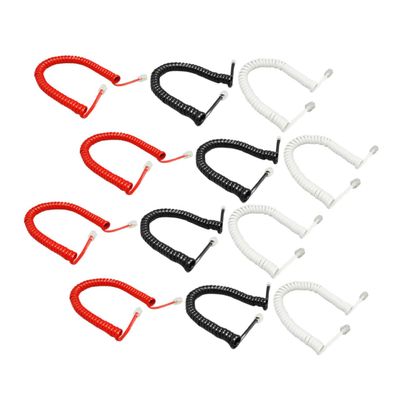 Angoily 12pcs Curly Phone Cord for Landline Tangle Telephone Receiver Cable Office Phone Cord Accessory