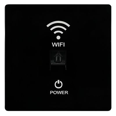 110V 220V Wall - Mounted Smart WiFi Router - 1000Mbps High - Speed AP with Relay Function (Black)