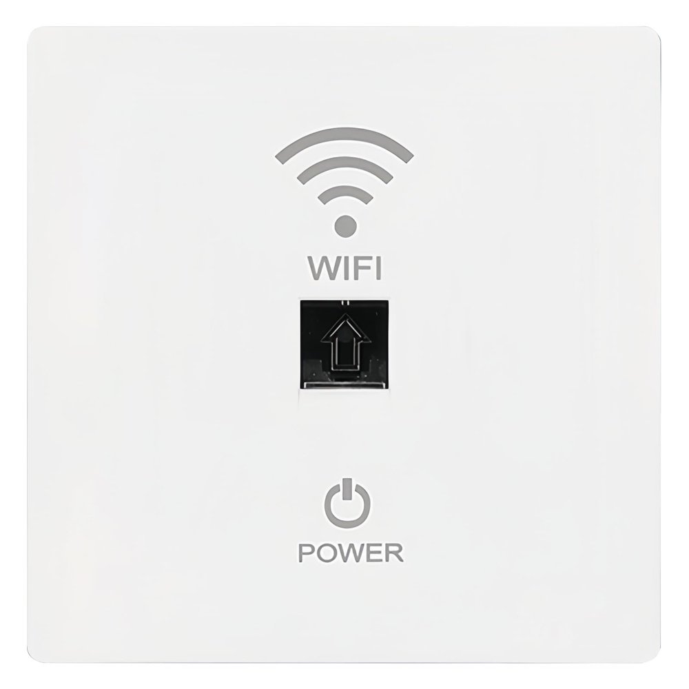 110V 220V Wall - Mounted Smart WiFi Router - 1000Mbps High - Speed AP with Relay Function (White)