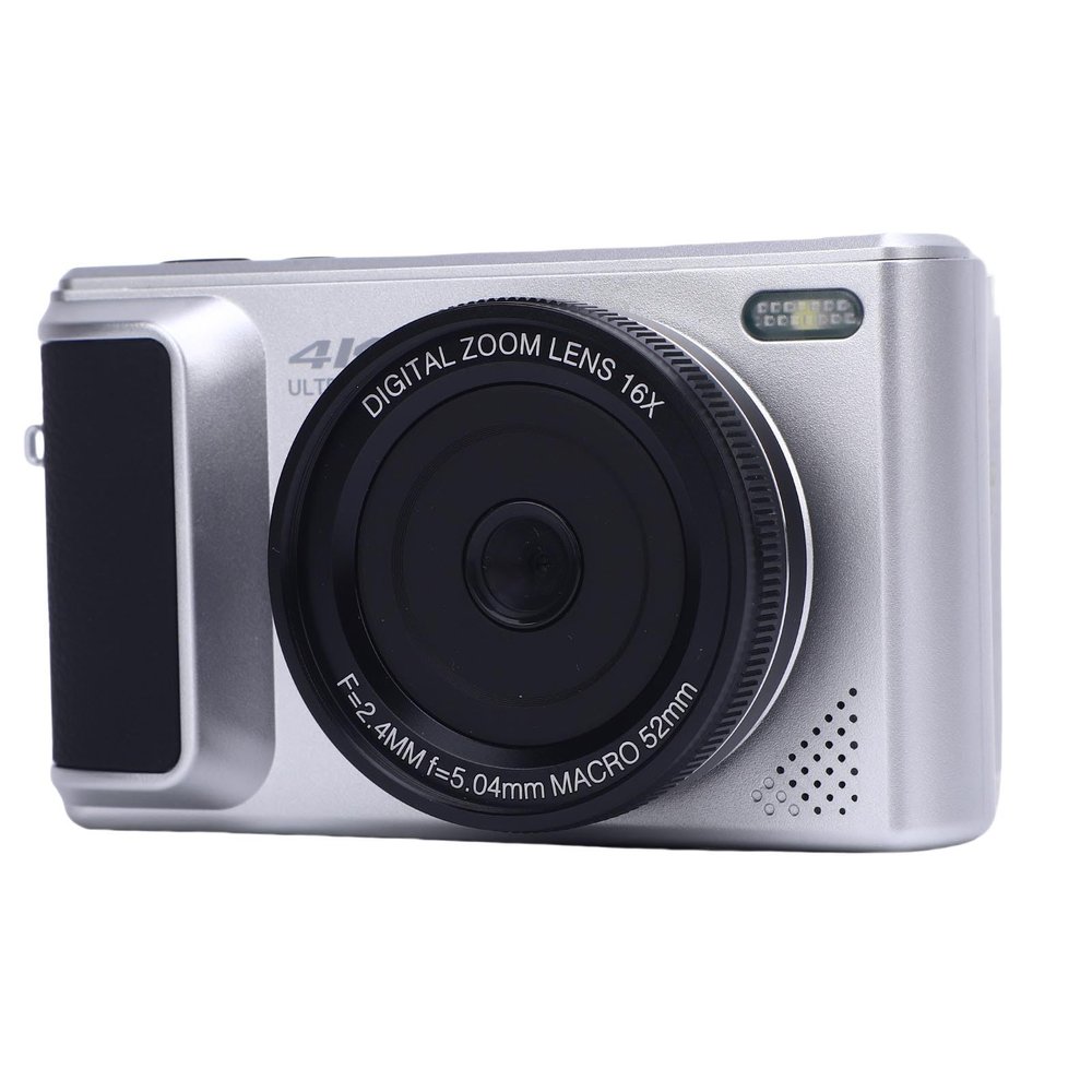 4K Mirrorless Digital Camera for Photography & Vlogging with 64MP HD Autofocus, 16X Zoom, 180 Flip Screen, Compact Travel Camera with AI Stabilization (Silver)