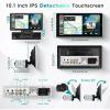 10.1 inch Single Din Car Stereo with FM/RDS Wireless Carplay Android Auto Backup Camera, Sellrich Single Din Detachable Screen Radio Support Bluetooth YouTube MirrorLink EQ USB/AUX/TF SWC view 2