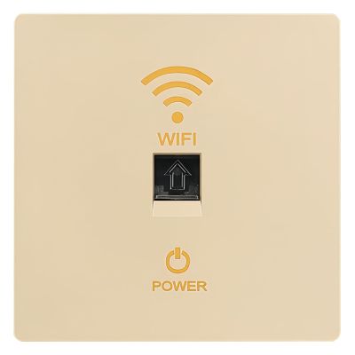 110V 220V Wall - Mounted Smart WiFi Router - 1000Mbps High - Speed AP with Relay Function (Golden)
