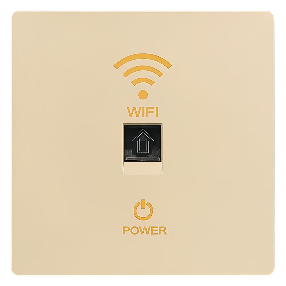 110V 220V Wall - Mounted Smart WiFi Router - 1000Mbps High - Speed AP with Relay Function (Golden)