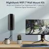 PETIMETI Wall Mount Bracket for Nighthawk WiFi 7 Router, Aluminum Alloy Wall Mount Holder Compatible with Nighthawk RS90 RS100 RS150 RS200 RS280S RS300 RS500 RS600 RS700S BE17000 BE19000 (1 Pack) view 2