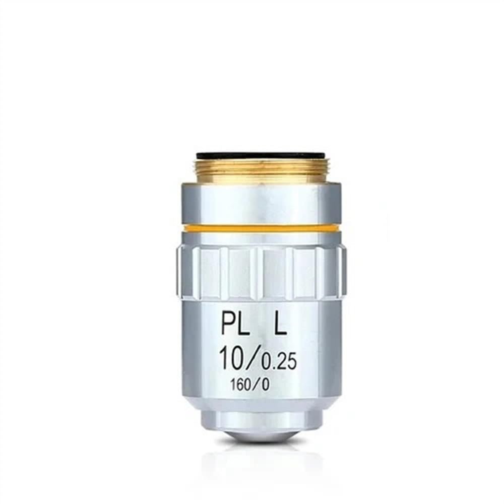 Microscope Kit Metallographic Microscope Long Working Distance Flat Field achromatic Objective PL L 5 10 20 40 50 60 80 100X Dry Lens Microscope Lens Adapters(10X)