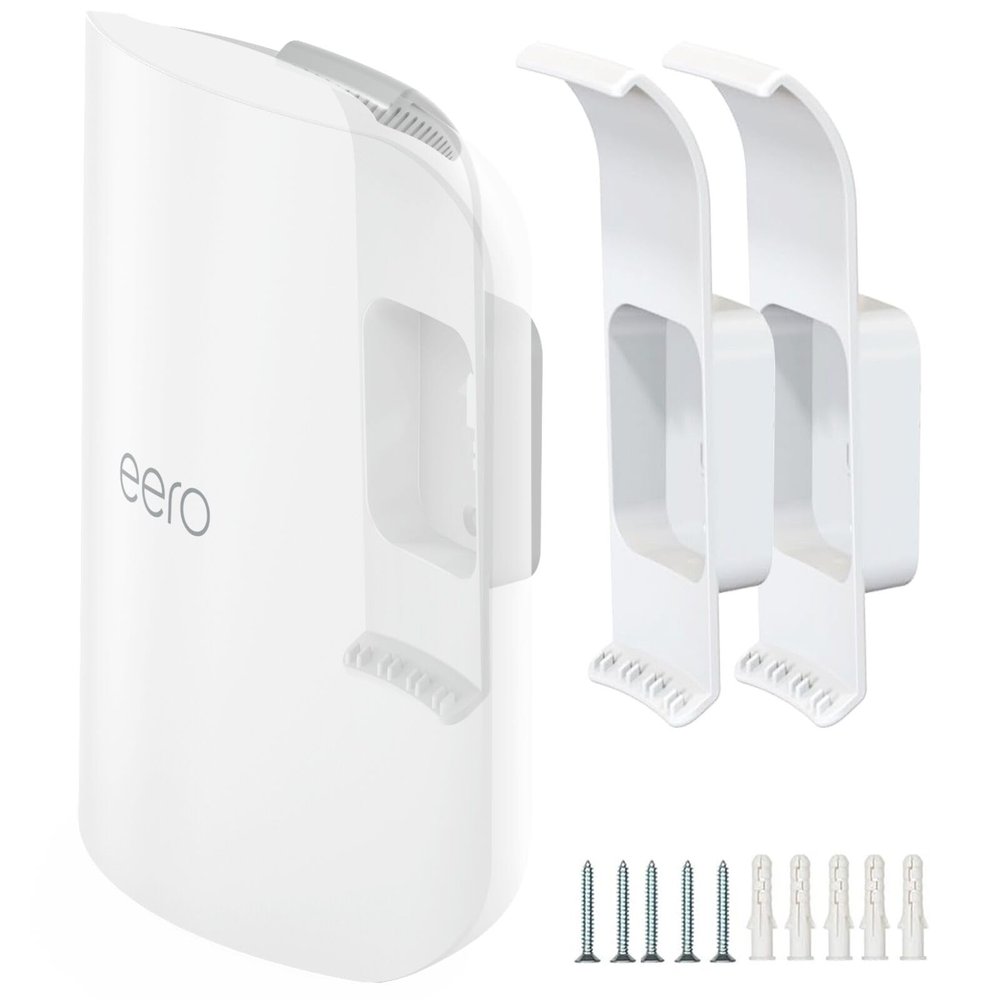 Mamerry Wall Mount Bracket for eero Pro 7 Router - Space-Saving Tri-Band Wi-Fi 7 Mesh System Accessory, Easy Installation Compatible with eero Pro 7(2 Pack)