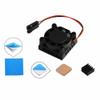 1 Set Fast Silence Cooling Square 1/2 Dual Fan Single Fan with Heatsink for Raspberry Pi 3B/3B+ Accessory view 2