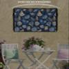 Outdoor TV Cover Blue Gray Sea Shell Nautilus Weatherproof Waterproof Outside TV Protector with Zipper,Summer Ocean Life Smart Television Screen Cover for 60 to 65Inch Screens view 3