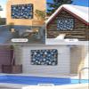 Outdoor TV Cover Blue Gray Sea Shell Nautilus Weatherproof Waterproof Outside TV Protector with Zipper,Summer Ocean Life Smart Television Screen Cover for 60 to 65Inch Screens view 4