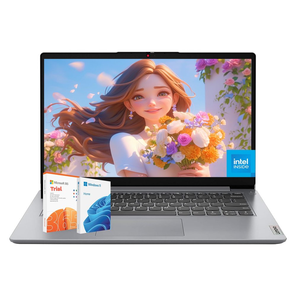 Lenovo IdeaPad 14" Laptop for Home & Students 20GB RAM, 256GB SSD + 1TB Cloud Storage, Intel Core Processor, Windows 11 Home, 1-Year Microsoft Office 365, Essential and Portable, W/O Mouse