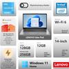 Lenovo IdeaPad 14" Laptop for Home & Students  20GB RAM, 256GB SSD + 1TB Cloud Storage, Intel Core Processor, Windows 11 Home, 1-Year Microsoft Office 365, Essential and Portable, W/O Mouse view 2