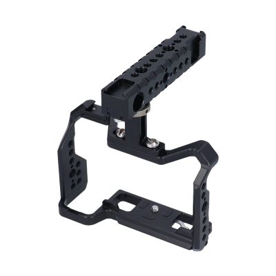 Bognajin Aluminum Alloy Camera Cage with Handle for FUJIFILM X S10, Lightweight Design, Multiple Screw Holes, Cold Shoe Interface, Fast Disassembly, Stable Support for Video