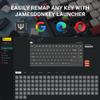 JamesDonkey J1 Low-Profile Wireless Mechanical Keyboard - QMK/VIA RGB Backlit, Hot-Swappable Brown Switch, 2.4 GHz Bluetooth, PBT Keycaps, 75% Layout Mac/Win/Linux for Office/Gaming - Dark Blue view 3