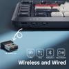 JamesDonkey J1 Low-Profile Wireless Mechanical Keyboard - QMK/VIA RGB Backlit, Hot-Swappable Brown Switch, 2.4 GHz Bluetooth, PBT Keycaps, 75% Layout Mac/Win/Linux for Office/Gaming - Dark Blue view 4