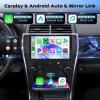 8-Core 4G+64G Qual-comm Snapdragon Chip Car Radio for Toyota Camry 2015 2016 2017, Rimoody Car Stereo Carplay Android Auto 3D car Model Display GPS WiFi 10.1 Inch IPS Touchscreen Mirror Link Camera view 2