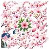 100Pcs Cherry Blossom Stickers,Waterproof Sakura Sticker for Cherry Blossom Party Adults Teens Water Bottle Laptop Phone Cases Planner Skateboard Luggage Helmet C432X1G view 2