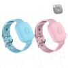 2-Pack Case for Tile by Life360 Mate (2024) / Tile Mate 2022,Waterproof Tile Mate Bracelet for Kids,GPS Tracker Anti-Lost Adjustable Tile Mate Strap for Toddler Child-Pink+Glow Blue view 1