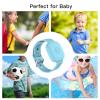 2-Pack Case for Tile by Life360 Mate (2024) / Tile Mate 2022,Waterproof Tile Mate Bracelet for Kids,GPS Tracker Anti-Lost Adjustable Tile Mate Strap for Toddler Child-Pink+Glow Blue view 3