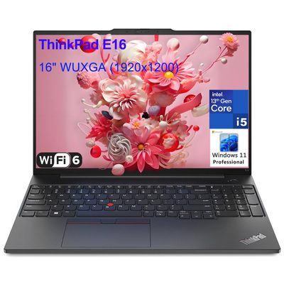 Lenovo ThinkPad E16 Gen 1 Business Laptop Computer, 16GB RAM, 1TB PCIe SSD, 13th Gen Intel 10-Core i5-1335U (Beat i7-1255U), 16" FHD+, WiFi 6, Thunderbolt 4, Windows 11 Pro, Vent-Hear