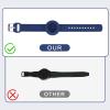 4pcs Waterproof Wristbands for Airtag Kids, Soft Silicone Baseball Basketball Football Watch Bracelet Holder Case Cover Watch Band for GPS Tracking Tagging Compatible with Apple Airtag view 3