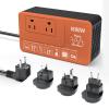 1600W 220V to 110V Converter for European International Travel, Universal Power Plug Adapter Voltage Converter US to Europe, Plug & Play, No Limitations - Power Any American Appliances Overseas view 1