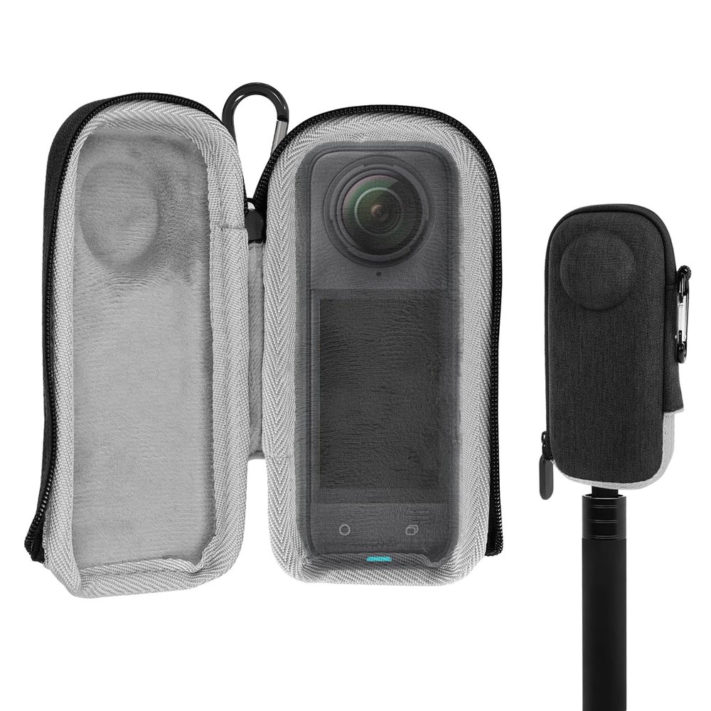 Geekria Portable Carrying Case for Insta360 X5, Hard Shell Travel Storage Case Compatible with Insta360 X5, X4, Water-Resistance Mini Protective Hard, Camera Accessories (Dark Grey)