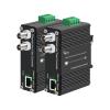 Industrial PoE+ DIN Rail EoC Converter, Ethernet Over Coax, 10/100Mbps to 300m (900m+ Daisy Chain), with PoE Output, 2 BNC Ports, DC 48V Input, for IP Cameras & Industrial Networks view 1