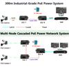 Industrial PoE+ DIN Rail EoC Converter, Ethernet Over Coax, 10/100Mbps to 300m (900m+ Daisy Chain), with PoE Output, 2 BNC Ports, DC 48V Input, for IP Cameras & Industrial Networks view 3
