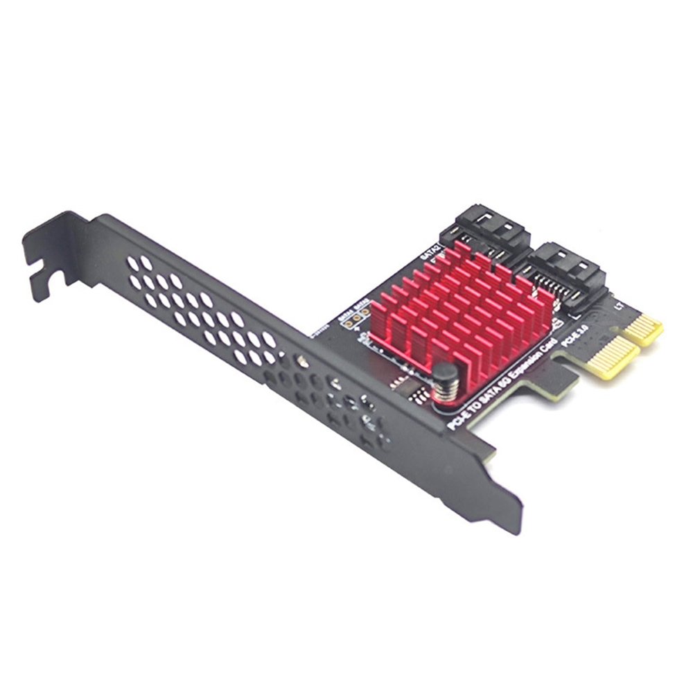 jiingekk PCIE 1X GEN3 To SATA3.0 Full Speed Expansion Card 2 Port 6Gbps Transfer Expansion Hard Disk JMB582 Chip Expansion Card