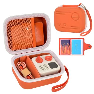 Case Compatible with Yoto Mini (2024 Edition) Kids Screen-Free Bluetooth Audio Player & Card Storage Holder for up to 24 Cards - Orange