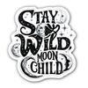 2 (Pieces) 3" and 5" Stay Wild Moon Child Text Sticker, Waterproof Vinyl Decals for Many Purpose Like Cars, Trucks, Laptops, Phones, Windows and More view 1