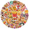 100pcs Food Stickers Cute Fast Food Vinyl Sticker Pack for Laptop, Water Bottle, Scrapbooking, Teens, Adults, Kids Waterproof Decals view 1