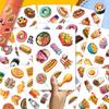 100pcs Food Stickers Cute Fast Food Vinyl Sticker Pack for Laptop, Water Bottle, Scrapbooking, Teens, Adults, Kids Waterproof Decals view 3