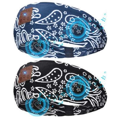 ASIILOVI Sleeping Headphones, Bluetooth 5.4 Headband Headphones, Wireless Headband for Yoga, Running, Workout, Travel, Sports, Unique Presents for Adult Teens - Black&Blue