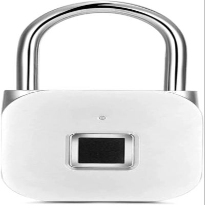 enttgo Fingerprint Padlock Locker Locks, Biometric Keyless, USB Smart Finger Print Pad Lock
