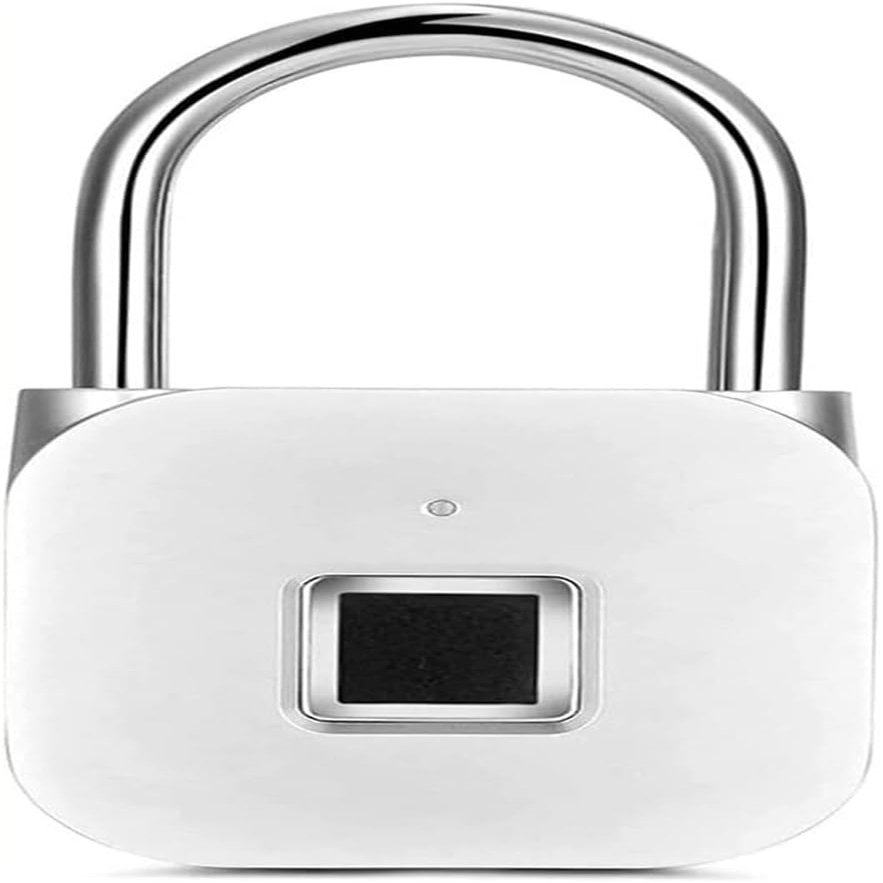 enttgo Fingerprint Padlock Locker Locks, Biometric Keyless, USB Smart Finger Print Pad Lock