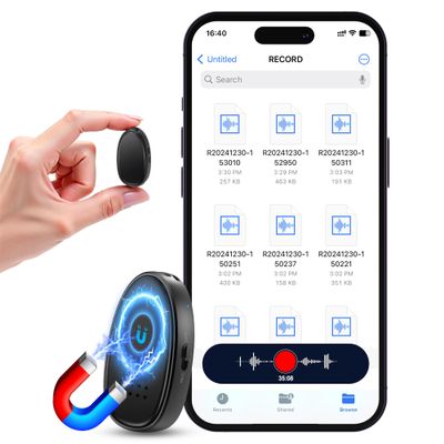 128GB (9860 Hours) Digital Voice Recorder with Noise Cancelling, Recording Device with HiFi Speaker for Meetings, Lectures, 1536kbps MP3 Playback Audio Recorder for Students/Interpreters Use, Black