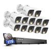 ANNKE 2MP Security Camera System, 32CH 3K Lite DVR Recorder with AI Motion Detection, 12x 1080P (19201080) Add-on Wired White Cams with Smart Color Night Vision, IP67, 3.6mm Lens, 2TB Hard Drive view 1