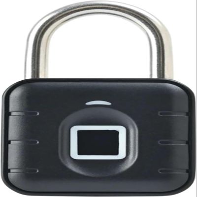 enttgo Fingerprint Lock, Smart Padlock,Electronic Smart Door Lock Biometric Fingerprint Padlock Portable Keyless Quick Unlock(Fingerprint No App)
