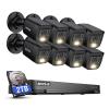 ANNKE 2MP Security Camera System, 32CH 3K Lite DVR Recorder with AI Motion Detection, 8X 1080P (19201080) Add-on Wired Black Cams with Smart Color Night Vision, IP67, 3.6mm Lens, 2TB Hard Drive view 1