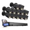 ANNKE 2MP Security Camera System, 32CH 3K Lite DVR Recorder with AI Motion Detection, 12x 1080P (19201080) Add-on Wired Black Cams with Smart Color Night Vision, IP67, 3.6mm Lens, 6TB Hard Drive view 1