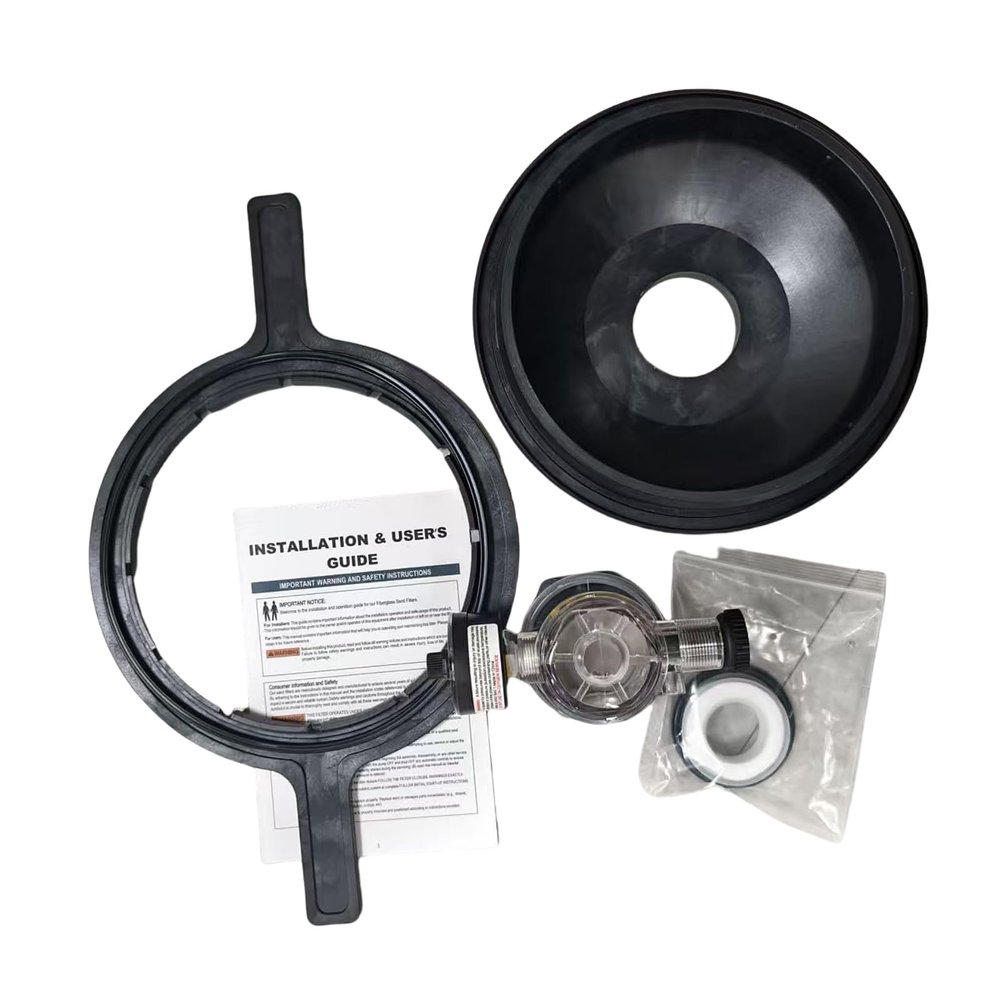 154856 8-1/2-inch Black Buttress Thread Closure Replacement Kit Fits for Triton Pool and Spa Filter Replace Parts