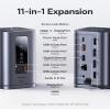 Baseus Laptop Docking Station, 11 in 1 Triple 4K Display HDMI/DP, 10Gbps USB A/C Fast Data, PD 100W, Ethernet, Audio, USB C Docking Station for Windows/Dell/HP/Lenovo/Asus/Acer/Mac (Include Charger) view 2