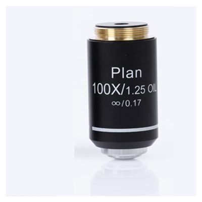 Microscope 4X 10X 40X 100X Biological Microscope Objectives Lens(100X)