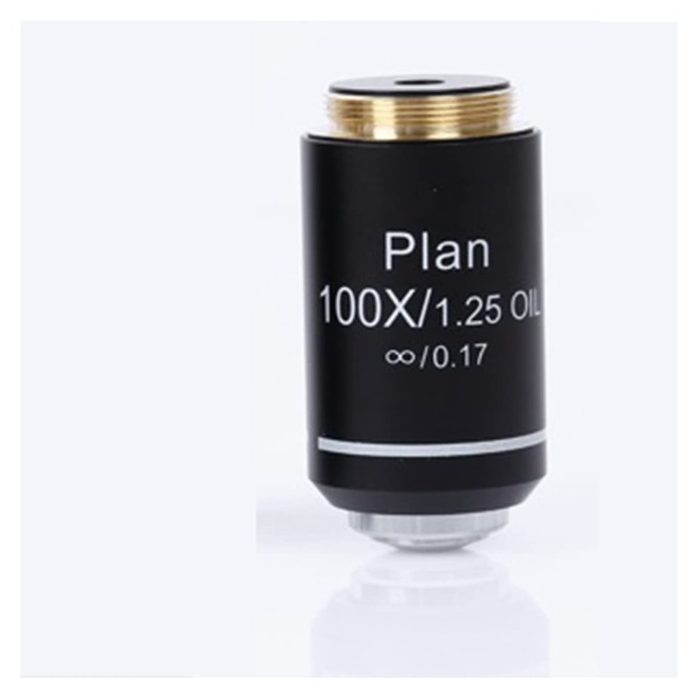 Microscope 4X 10X 40X 100X Biological Microscope Objectives Lens(100X)