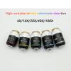 Lab Microscope Accessories 4X10X40X100X Plan Infinity Achromatic Microscope Objective(Set) view 4
